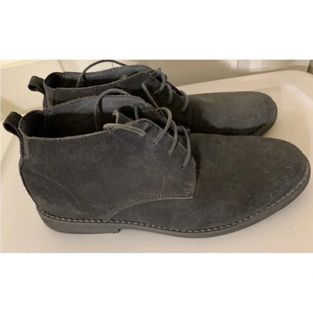 Bruno Marc Men's Sz 10.5 Gray Suede Shoes‎